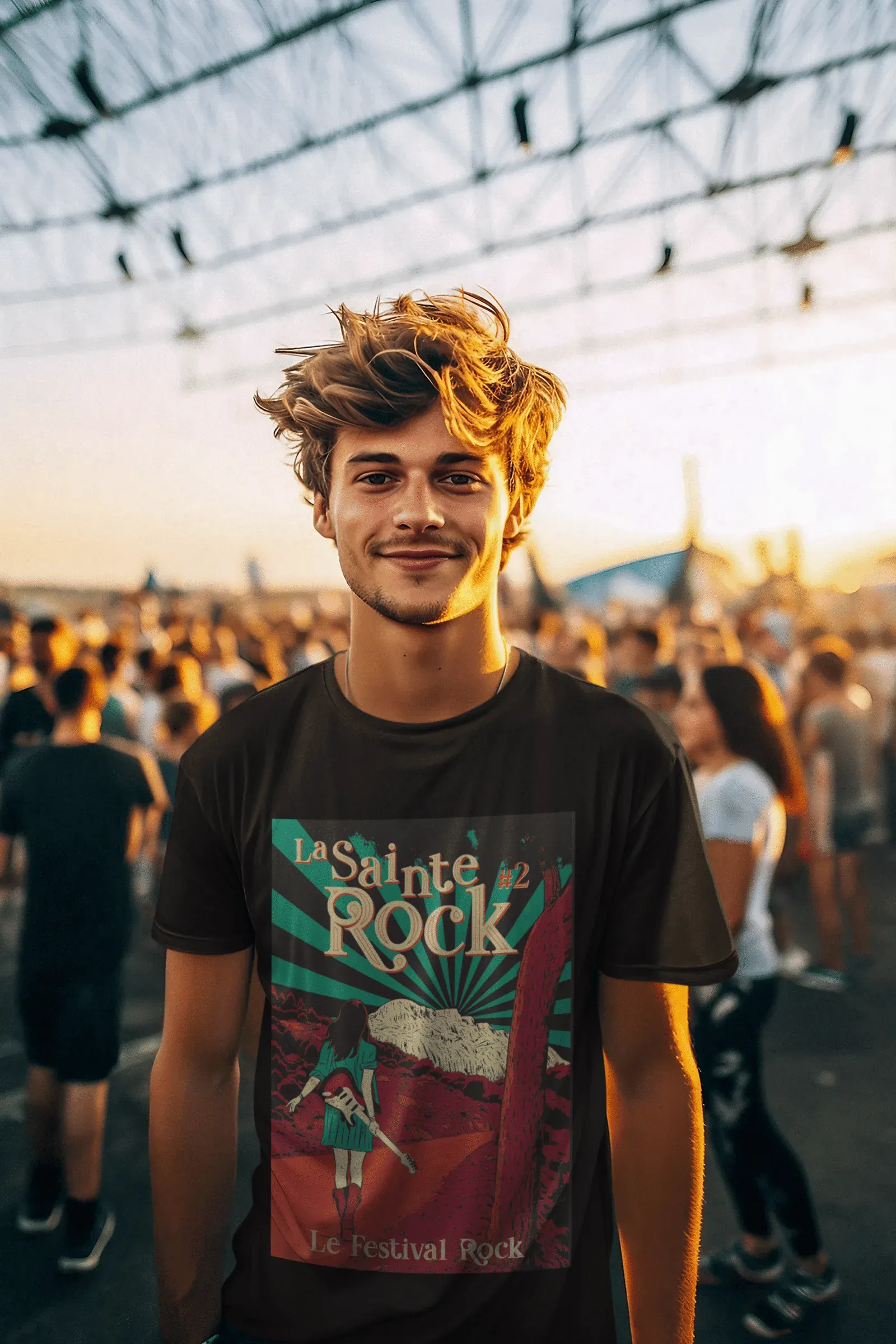 Le bracelet du festival au poignet d’un festivalier