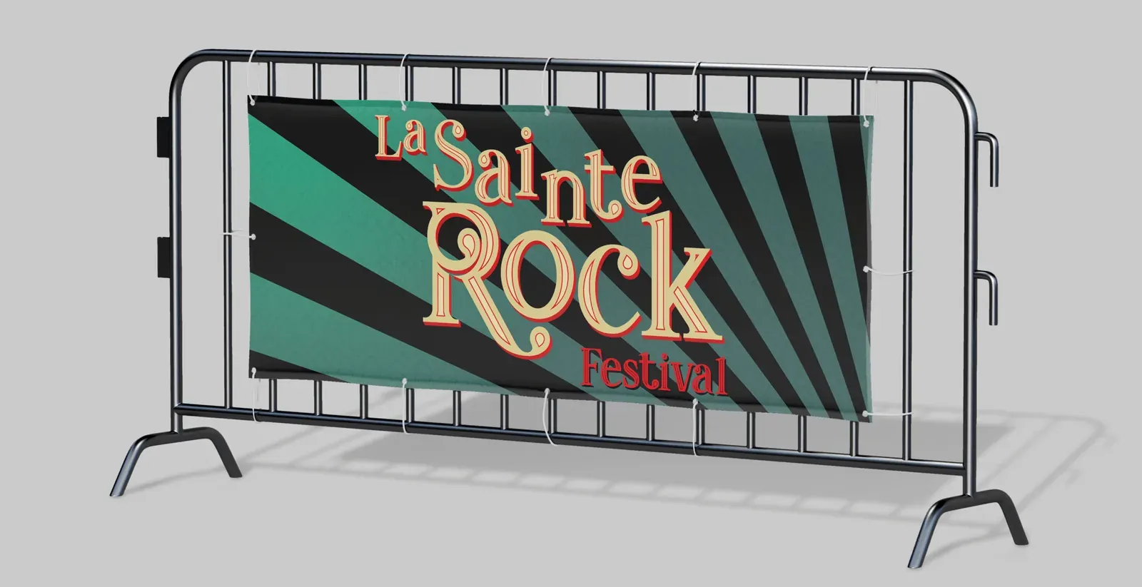 La bâche de barrière du festival