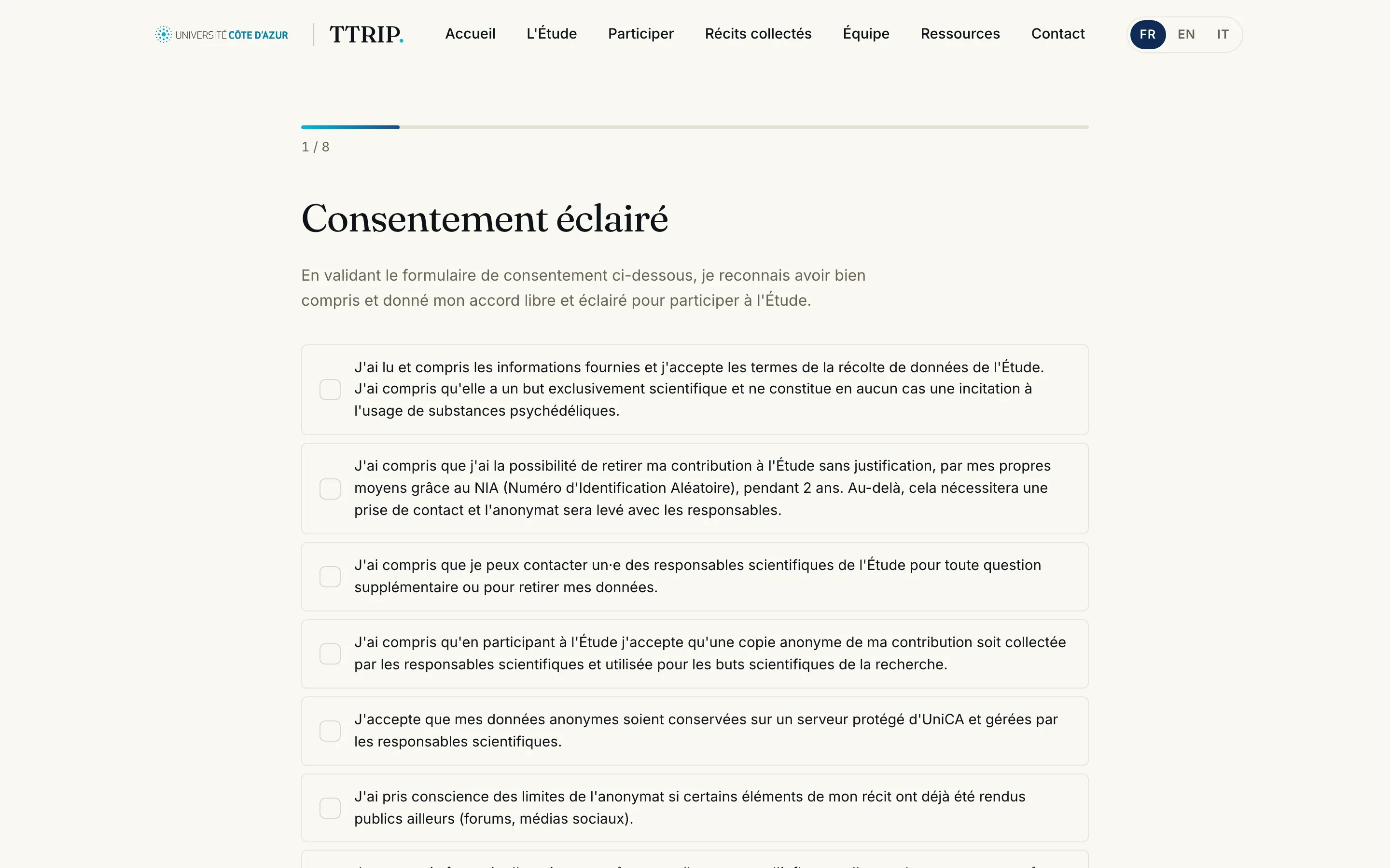 Le consentement éclairé, première étape du dépôt